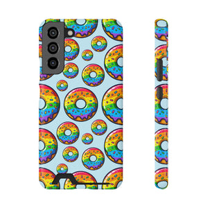 Bespattered Facade Rainbow Sprinkle Donut Phone Case With Card Holder