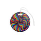 Bespattered Facade Rainbow Swirl Round Luggage Tag
