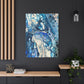 Bespattered Facade Fluid Art Abstract Painting Stretched Matte Canvas Art Prints | Multiple Sizes