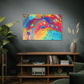 Bespattered Facade Rainbow Galaxy Stretched Matte Canvas Art Prints | Multiple Sizes