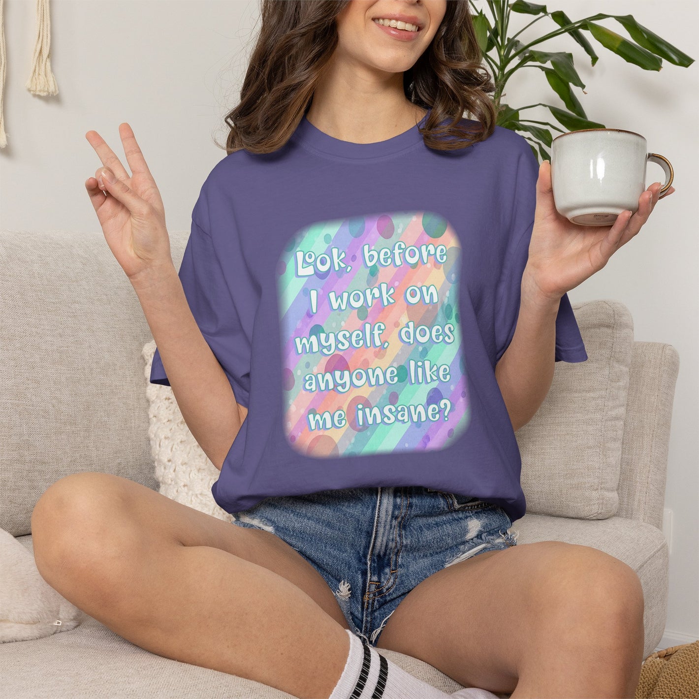 Bespattered Facade "Self Improvement" Colorful Premium Unisex Comfort Colors Garment Dyed 100% Cotton T-Shirt