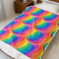 Bespattered Facade Windswept Rainbows Velveteen Plush Blanket | 3 Sizes