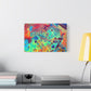 Bespattered Facade Rainbow Rings Stretched Matte Canvas Art Prints | Multiple Sizes