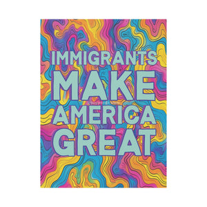 Bespattered Facade Immigrants Make America Great Plastic Yard Sign