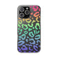 Bespattered Facade Bright Rainbow Leopard Clear Case