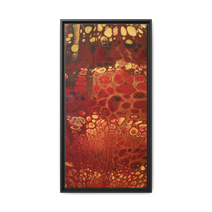 Bespattered Facade Fluid Art Abstract Painting Framed Canvas Art Print | 4 Frame Colors | Multiple Sizes