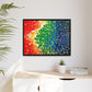 Bespattered Facade Rainbow Seaside Framed Canvas Art Print | 3 Frame Colors | Multiple Sizes