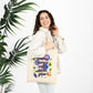 Bespattered Facade "Strong Women Scare Weak Men" Floral Canvas Tote Bag Reusable Carryall