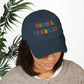 Bespattered Facade "Rainbow Is the New Black" Colorful Embroidered Distressed Dad Hat