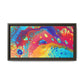 Bespattered Facade Rainbow Galaxy Framed Canvas Art Print | 3 Frame Colors | Multiple Sizes