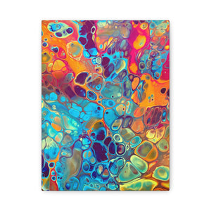 Bespattered Facade Fluid Art Abstract Painting Stretched Matte Canvas Art Prints | Multiple Sizes