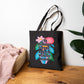 Bespattered Facade "I've Menaced Before" Floral Canvas Tote Bag Reusable Carryall