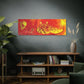 Bespattered Facade Flamin' Hot Stretched Matte Canvas Art Prints | Multiple Sizes