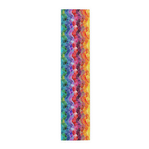 Bespattered Facade Rainbow Mosaic Table Runner (2 sizes)