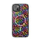 Bespattered Facade Bright Rainbow Leopard MagSafe Clear Impact Cases