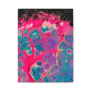 Bespattered Facade Fluid Art Abstract Painting Stretched Matte Canvas Art Prints | Multiple Sizes
