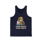 Trans Rights & Nap Fights – Cute Sloth Unisex Jersey Tank Top | LGBTQIA+ Pride Shirt