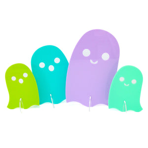 Acrylic Ghosts - Blue Purple Set