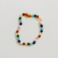 Raw Baltic Amber and Pearl Bracelet + Sweet Pink Gemstones