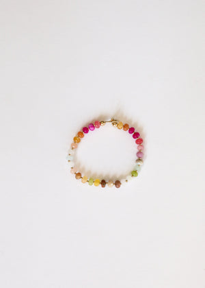 Natural Gemstone Bracelet + 14k Gold Filled Toggle : Sandbar