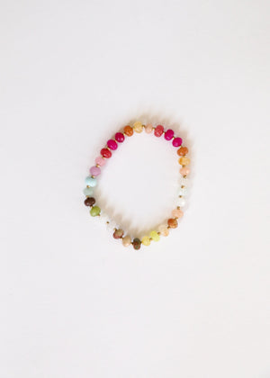 Natural Gemstone Bracelet + 14k Gold Filled Toggle : Sandbar
