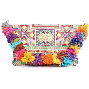 Lotus Star Embroidered Clutch Bag - Thailand