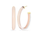 XL Oval Illusion Neutral Lucite Hoop Earrings
