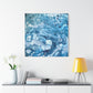 Bespattered Facade Fluid Art Abstract Painting Stretched Matte Canvas Art Prints | Multiple Sizes