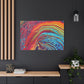 Bespattered Facade Rainbow Rings Stretched Matte Canvas Art Prints | Multiple Sizes