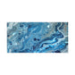 Bespattered Facade Blue Marble Stretched Matte Canvas Art Prints | Multiple Sizes