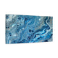 Bespattered Facade Blue Marble Stretched Matte Canvas Art Prints | Multiple Sizes