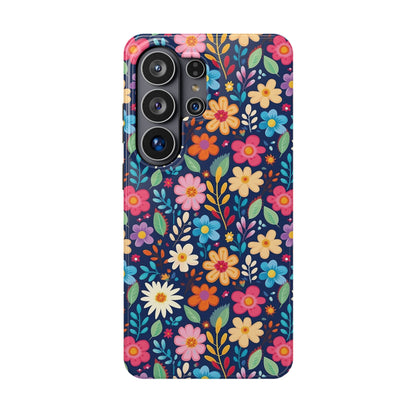 Bespattered Facade Colorful Flowers Impact-Resistant Case