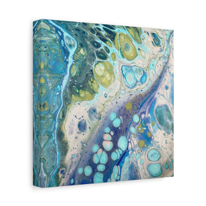 Bespattered Facade Fluid Art Abstract Painting Stretched Matte Canvas Art Prints | Multiple Sizes