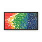 Bespattered Facade Rainbow Seaside Framed Canvas Art Print | 3 Frame Colors | Multiple Sizes