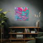 Bespattered Facade Fluid Art Abstract Painting Stretched Matte Canvas Art Prints | Multiple Sizes