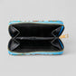 Vibrant Multicolor Paisley Patterned Woven Zipper Wallet