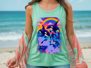 Bespattered Facade "Eat the Rich" Orcas Comfort Colors 100% Cotton Unisex Tank Top
