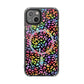 Bespattered Facade Bright Rainbow Leopard MagSafe Clear Impact Cases