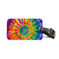 Bespattered Facade Rainbow Tie Dye Luggage Tag with Leather Strap