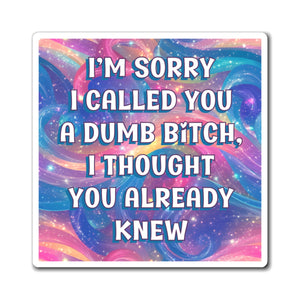 Bespattered Facade "Sorry, I Thought You Knew" Refrigerator Magnet