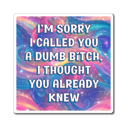 Bespattered Facade "Sorry, I Thought You Knew" Refrigerator Magnet