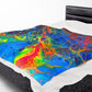 Bespattered Facade Rainbow Velveteen Plush Blanket | 3 Sizes