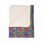 Bespattered Facade Candy Coated Neon Leopard Fleece Sherpa Blanket | 2 Colors & Sizes