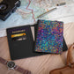 Bespattered Facade Rainbow Party Dots Vegan Leather Passport Cover