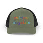 Childless Dog Dude Rainbow Embroidered Snapback Trucker Cap (10 Hat Colors)