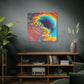 Bespattered Facade Fluid Art Abstract Painting Stretched Matte Canvas Art Prints | Multiple Sizes