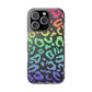 Bespattered Facade Bright Rainbow Leopard Clear Case