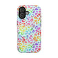 Bespattered Facade Bright Rainbow Leopard Impact-Resistant Case