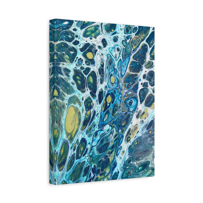 Bespattered Facade Fluid Art Abstract Painting Stretched Matte Canvas Art Prints | Multiple Sizes