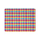 Bespattered Facade Rainbow Plaid Vibrant Fleece Sherpa Blanket | 2 Colors & Sizes